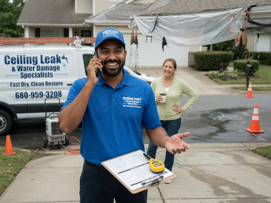 Ceiling Leak Cleanup Columbus City, IA FAQs